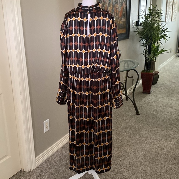 ZARA Black and White Halter Midi Sundress for Wedding Guests size XXL - Picture 8 of 14